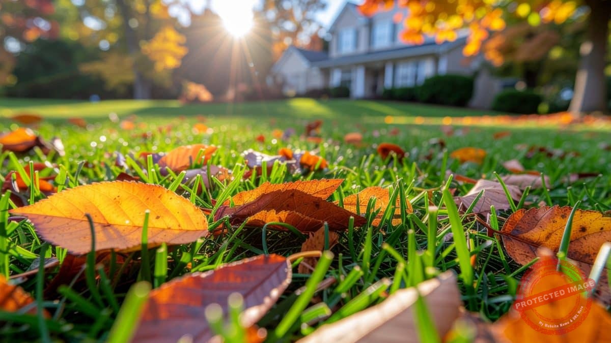 Grub prevention Ohio on a fall lawn with strong roots.