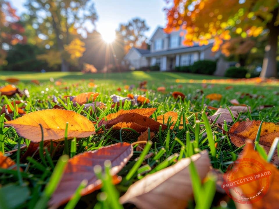 Grub prevention Ohio on a fall lawn with strong roots.